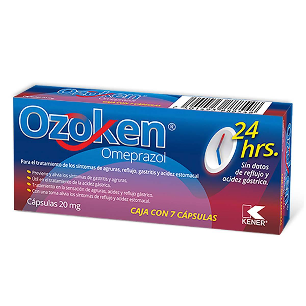 Ozoken 20mg oral 7 cápsulas
