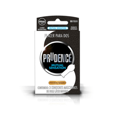 Prudence Mutual Sensation caja con 3 preservativos