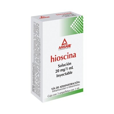 Hioscina 20mg 3 Ampolletas