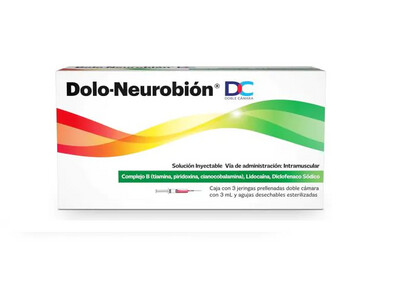 Dolo-Neurobion Doble Camara 3 jeringas prellenadas