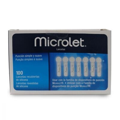 Lancetas Microlet 100 piezas