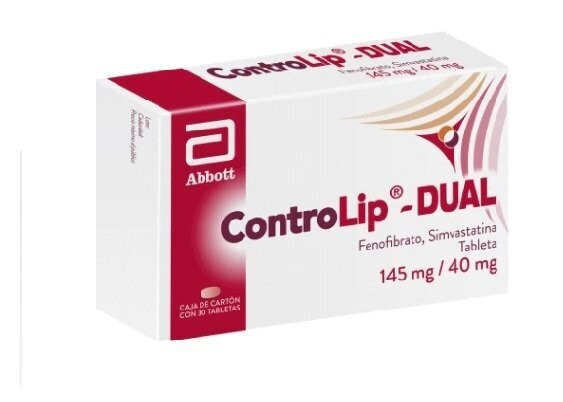 ControLip Dual 145/40mg oral 30 tabletas