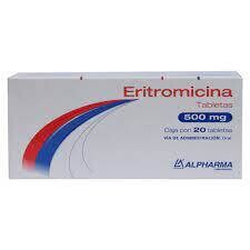 Eritromicina 500mg Oral 20 Tabletas