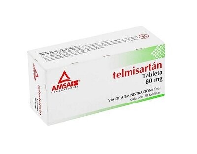 Telmisartan 80mg oral 28 tabletas