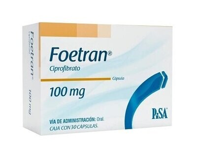 Foetran 100mg oral 30 tabletas