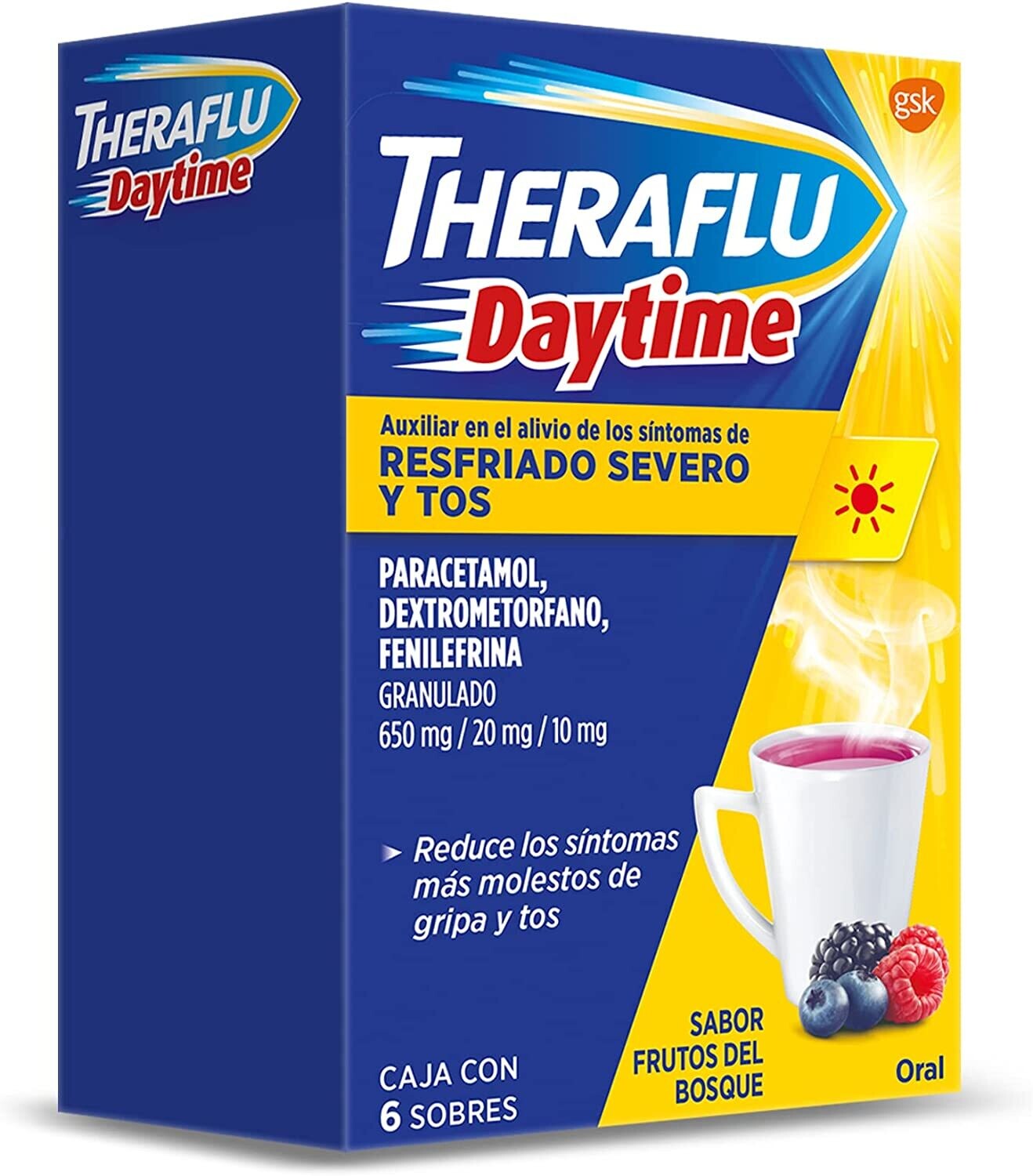 Theraflu Daytime Sobres Sabor Frutos del Bosque