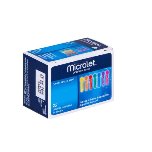 Lancetas Microlet 25 piezas Lancetas Microlet 25 piezas