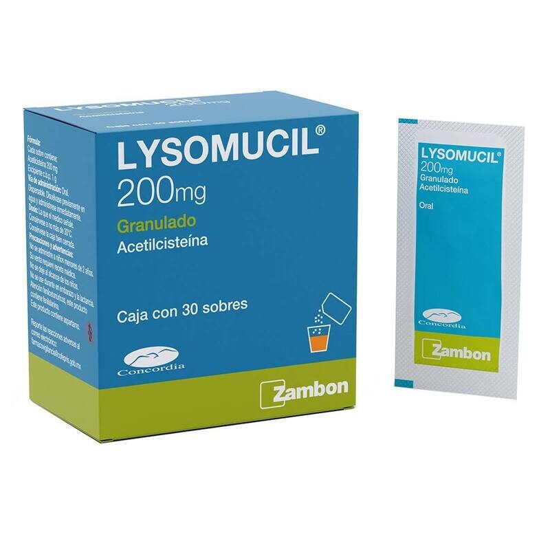 Lysomucil 200mg Granulado oral 30 Sobres Lysomucil 200mg Granulado oral 30 Sobres
