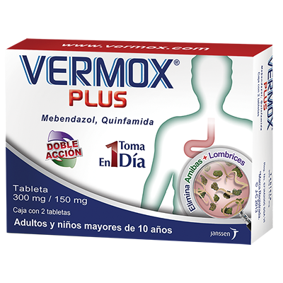 Vermox Plus oral 2 Tabletas