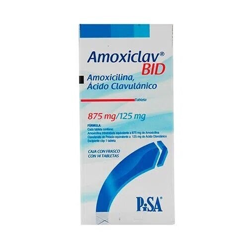 Amoxiclav BID Oral 875mg/125mg 14 Tabletas Amoxiclav BID Oral 875mg/125mg 14 Tabletas