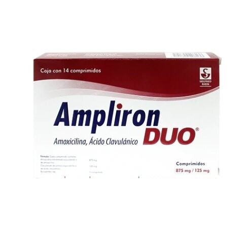 Ampliron Duo 875/125mg Oral 14 Comprimidos Ampliron Duo 875/125mg Oral 14 Comprimidos