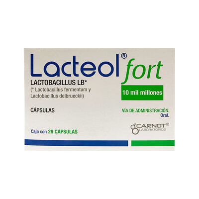Lacteol Fort 10 mil millones oral 16 Cápsulas