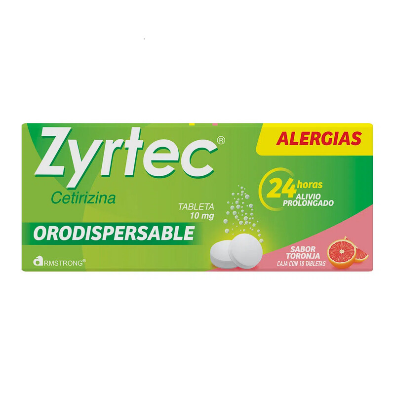 Zyrtec 10mg orodispersable 10 Tabletas