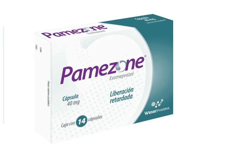 Pamezone 40mg oral 14 cápsulas