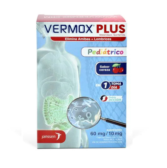 Vermox Plus Pediátrico Suspensión oral 10mL Vermox Plus Pediátrico Suspensión oral 10mL