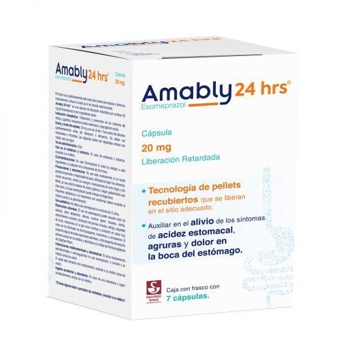 Amably 24 hrs 20mg oral 14 cápsulas Amably 24 hrs 20mg oral 14 cápsulas