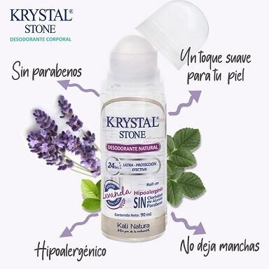 Krystal Stone Desodorante Corporal Lavanda 90mL Krystal Stone Desodorante Corporal Lavanda 90mL