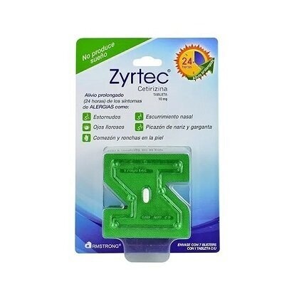 Zyrtec 10mg Oral 7 Tabletas Zyrtec 10mg Oral 7 Tabletas
