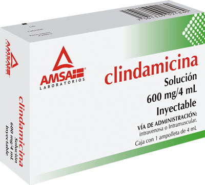Clindamicina 600mg Solución Inyectable 1 Ampolleta 4mL