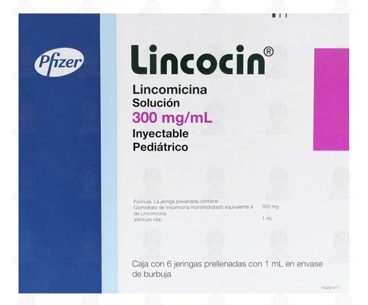 Lincocin 300 mg Solución Inyectable con 6 Ampolletas