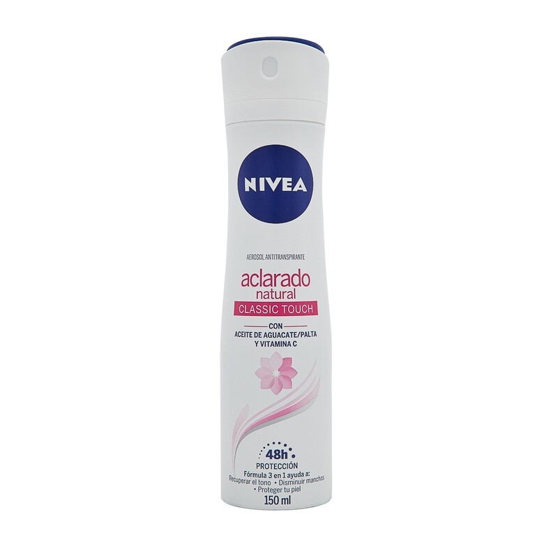 Antitranspirante Aerosol Nivea aclarado natural classic touch 150mL Antitranspirante Aerosol Nivea aclarado natural classic touch 150mL