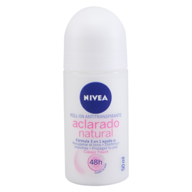 Antitranspirante Roll-ON Nivea aclarado natural classic touch 50mL Antitranspirante Roll-ON Nivea aclarado natural classic touch 50mL