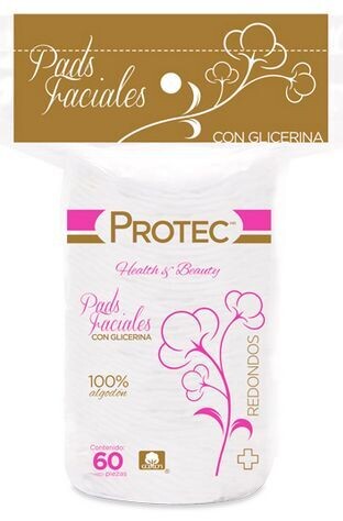 Pads Faciales con glicerina Protec 60pz Pads Faciales con glicerina Protec 60pz