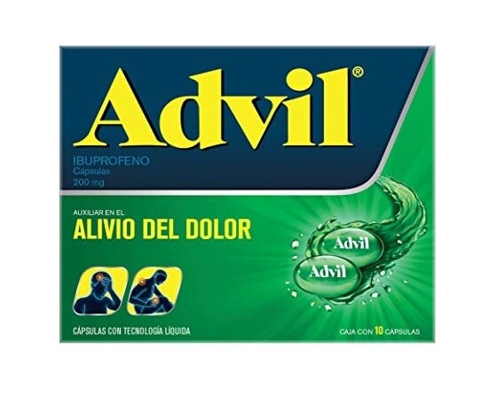 Advil 200mg oral 10 cápsulas Advil 200mg oral 10 cápsulas
