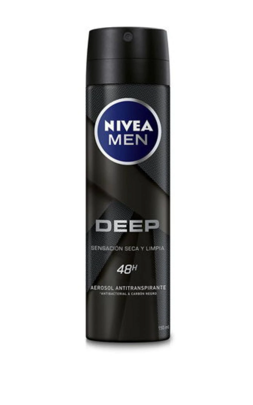 Antitranspirante Nivea Men Deep Black Carbon aerosol 150mL Antitranspirante Nivea Men Deep Black Carbon aerosol 150mL