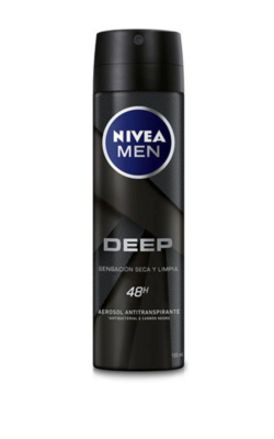 Antitranspirante Nivea Men Deep Black Carbon aerosol 150mL