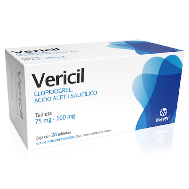 Vericil 75mg/100mg oral 28 tabletas