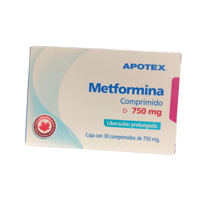 Metformina 750mg oral 30 Tabletas Metformina 750mg oral 30 Tabletas