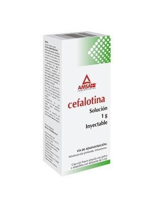 Cefalotina 1g Solución Inyectable 5mL Cefalotina 1g Solución Inyectable 5mL