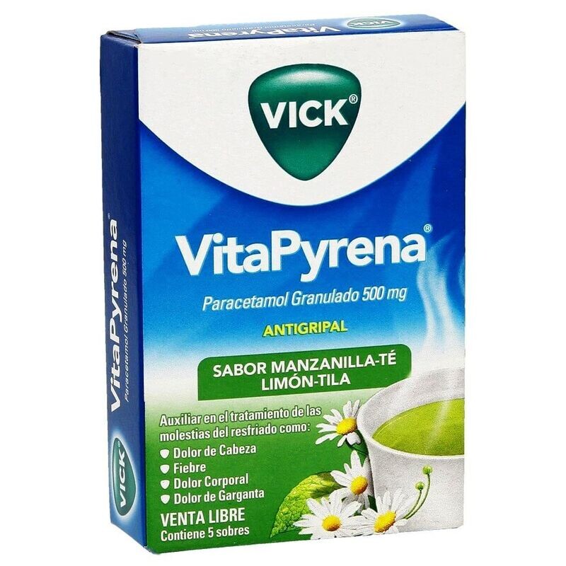 Vick VitaPyrena Manzanilla-Limon-Tila oral 5 Sobres Vick VitaPyrena Manzanilla-Limon-Tila oral 5 Sobres