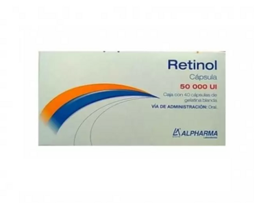 Retinol 50,000 UI oral 30 cápsulas