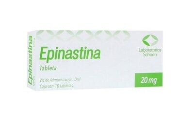 Epinastina oral 20mg 10 Tabletas Epinastina oral 20mg 10 Tabletas