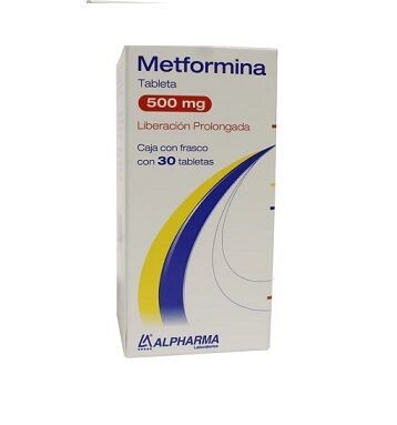 Metformina 500mg oral 30 tabletas de liberación prolongada Metformina 500mg oral 30 tabletas de liberación prolongada