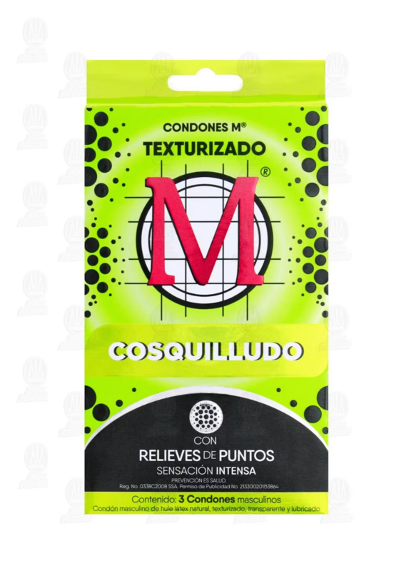 Condones M Texturizado 3 piezas Condones M Texturizado 3 piezas