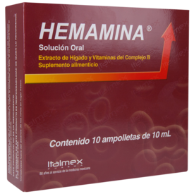 Hemanina oral 10 Ampolletas Hemanina oral 10 Ampolletas
