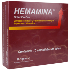 Hemanina oral 10 Ampolletas