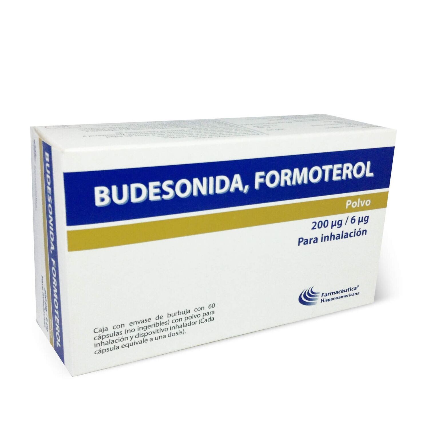 Budesonida, Formoterol 200mcg/6mcg Polvo para inhalación