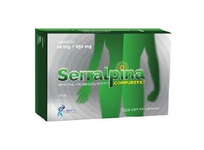 Serralpina 10/250mg oral 10 Tabletas