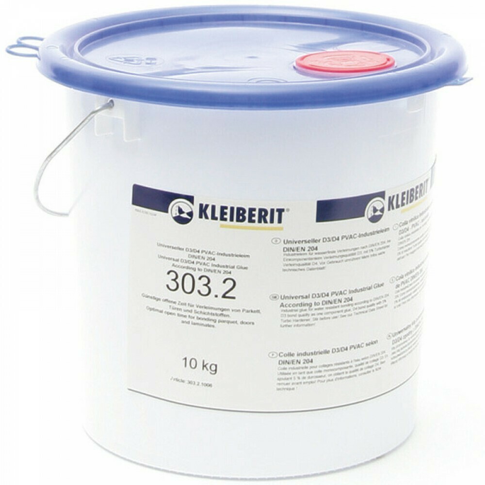 303.2 - индустриальный клей "KLEIBERIT" DIN EN 204, качество склеивания D3 (10кг.)