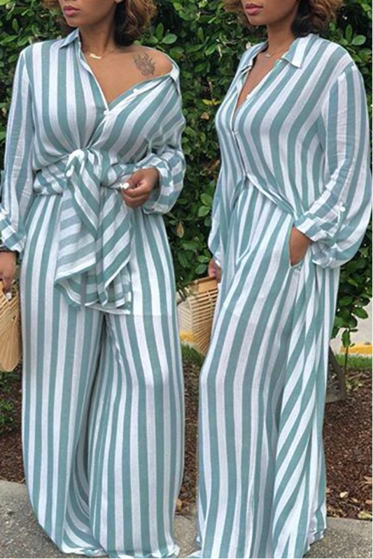 Striped Pants Set