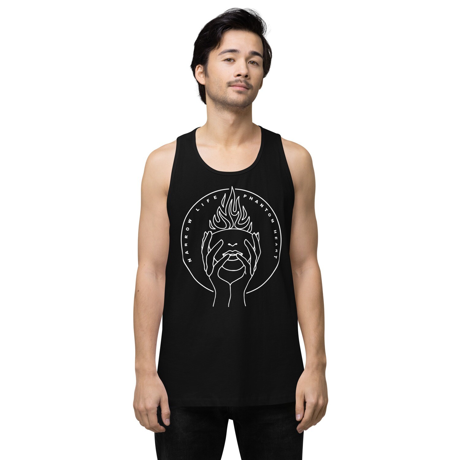 Phantom Heart Tank Top, Color: Black, Size: S