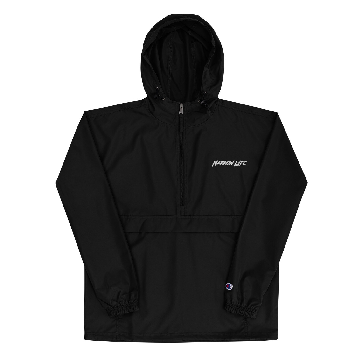 NL Embroidered Champion Windbreaker, Color: Black, Size: S