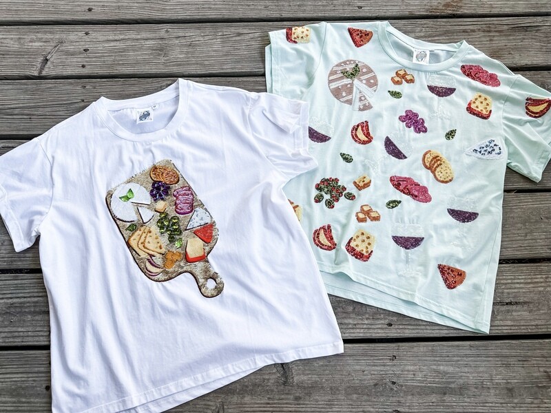 Wine Embellished Tee