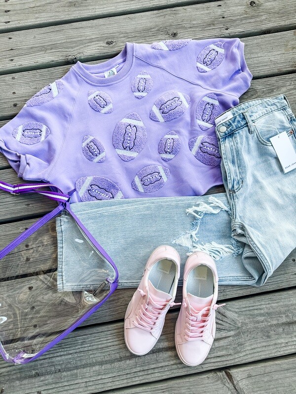 Purple Football Top
