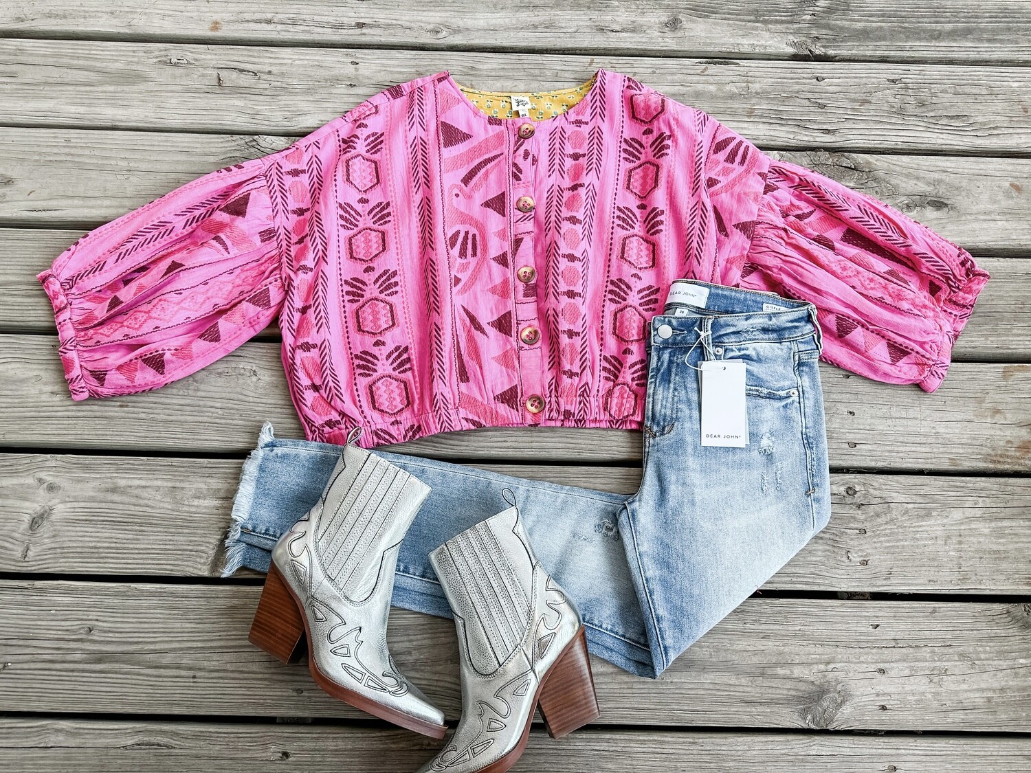 Jacquard Stripe Top