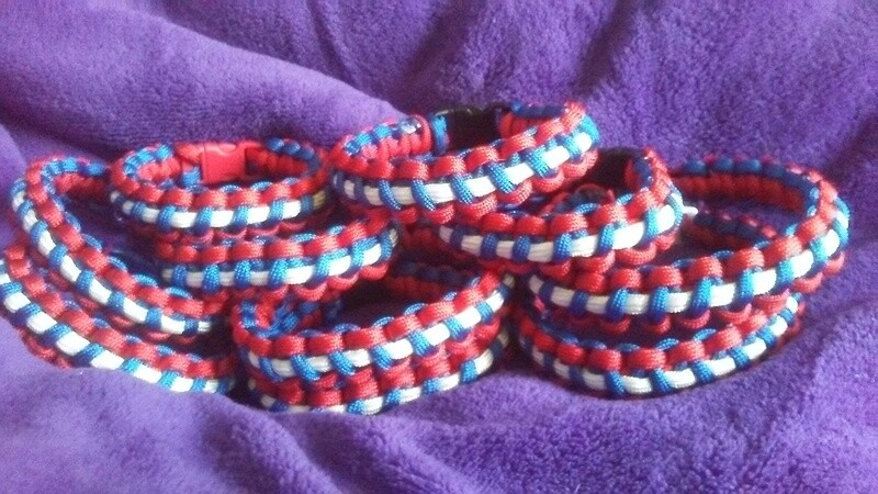 Two and three color plain bracelets